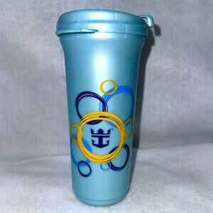 HTF Royal Caribbean Cruise Lines Teal CocoCay Tumbler Rare EUC Souvenir 7.5”H